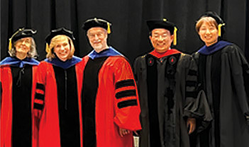 SC 안전한 대화 공동개발자인 데이브레이크대학교 (DBU) 챈슬러 하빌 핸드릭스 박사와 헬렌 라켈린 헌트 박사 부부, 그리고, SC 한국대표로 임명된 오제은 박사 (DBU 총장)와 김혜진 박사 (DBU 결혼과 가족치료학과 학과장)